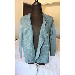 Ischiko Women open front Cardigan Size 1DE 6/8 US Knit Alpaca & Wool Blend Cozy